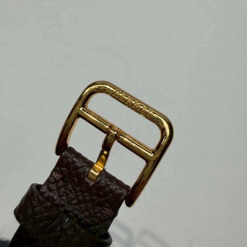 HERMES H黑金石英腕錶-6