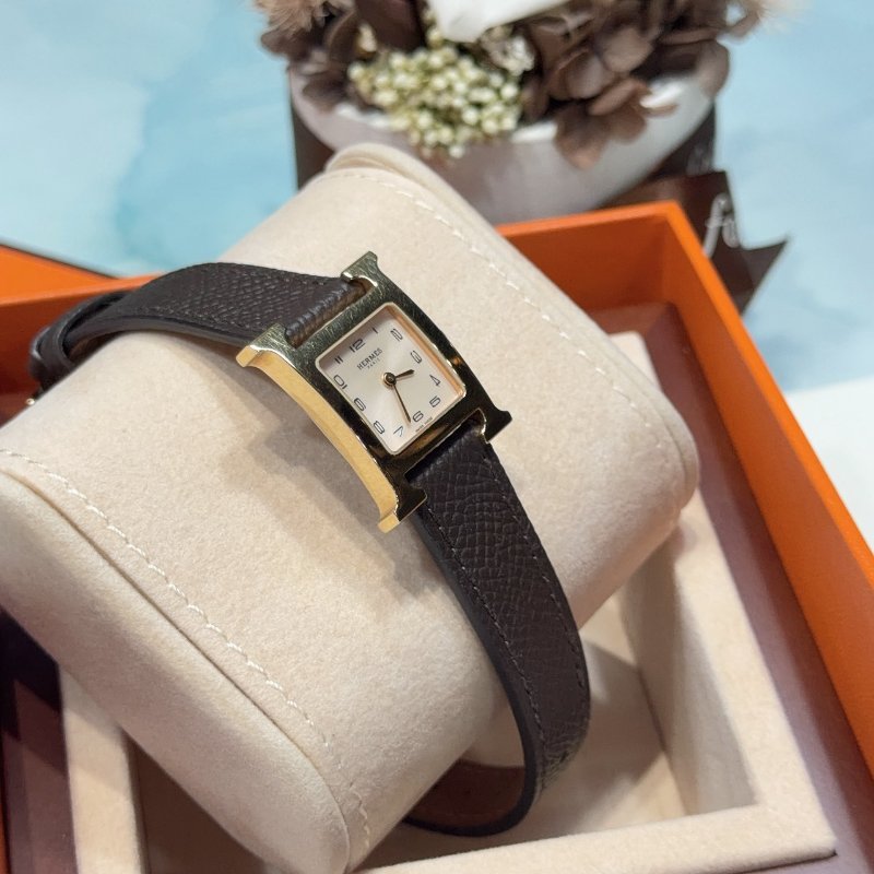 HERMES H系列黑金石英腕錶-1