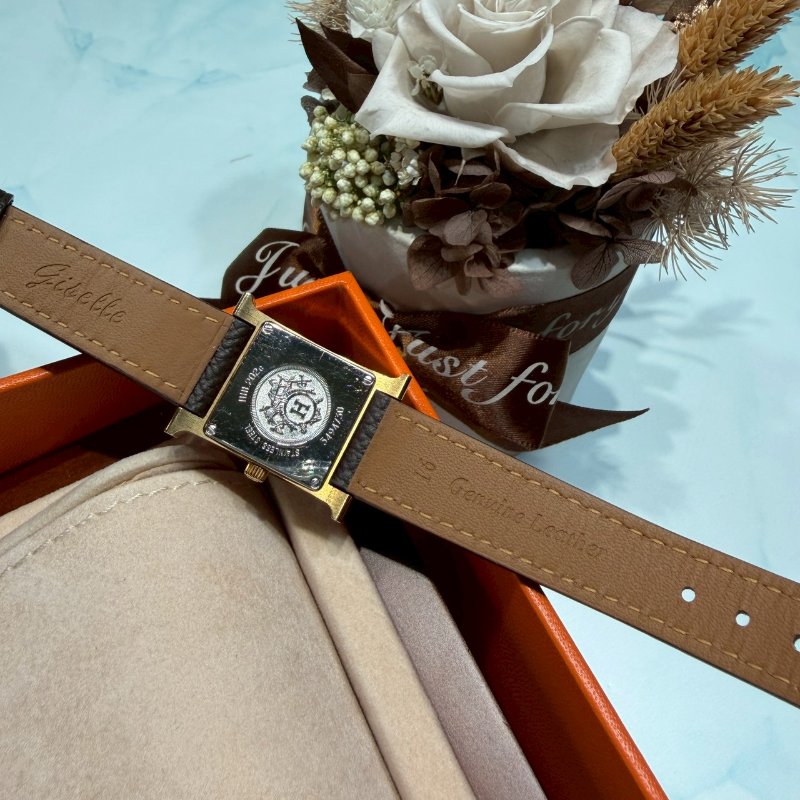 HERMES H系列黑金石英腕錶-2