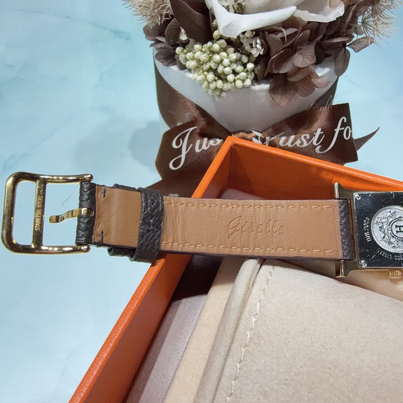 HERMES H系列黑金石英腕錶-3