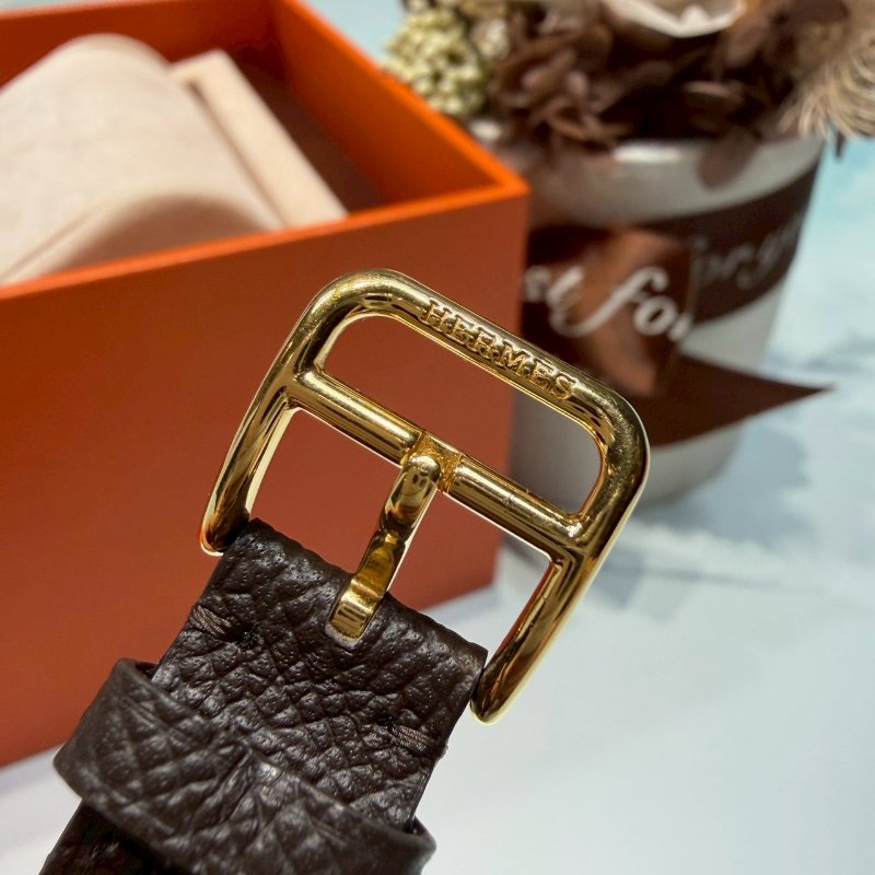 HERMES H系列黑金石英腕錶-6