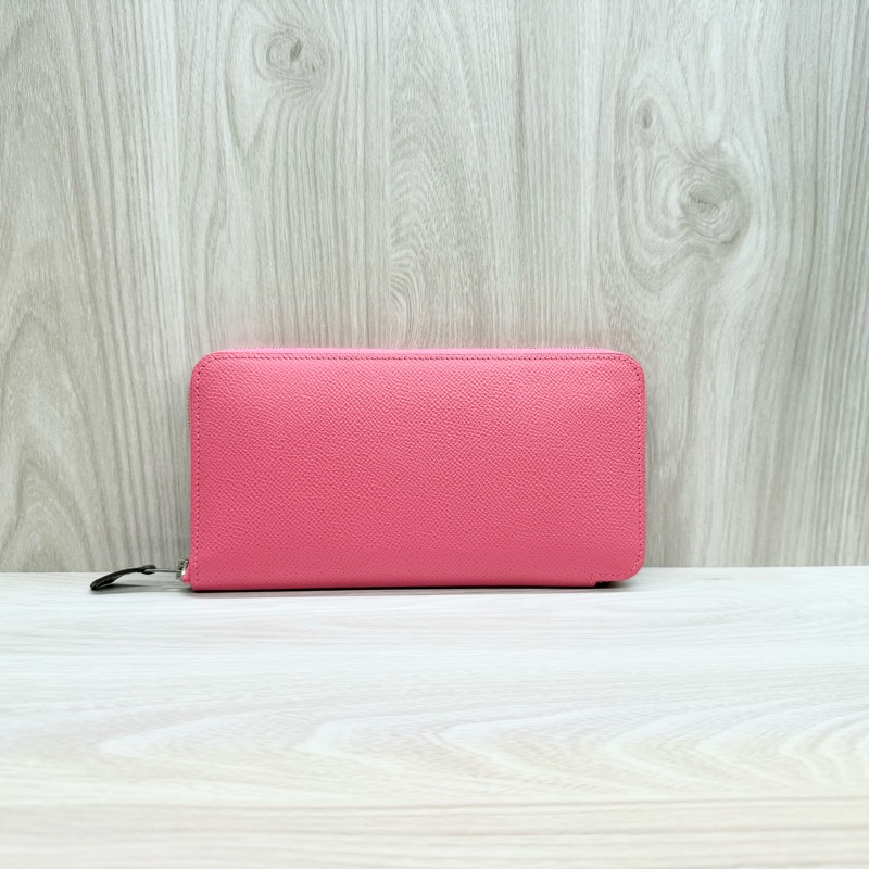 hermes 8W杜鵑粉色絲巾ㄇ拉12卡長夾-1