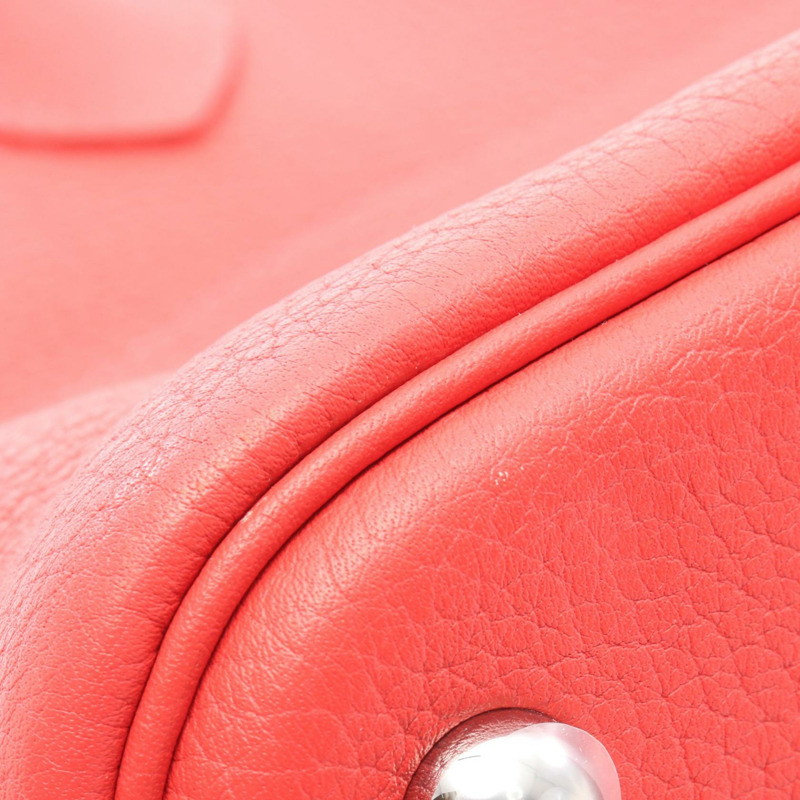 愛馬仕 Bolide 31 單肩手提包,Clemence 皮革,紅色玫瑰圖案,齋浦爾二手女款-7