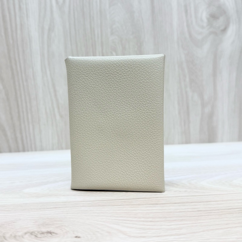 HERMES I2奶油白calvi duo卡包-1