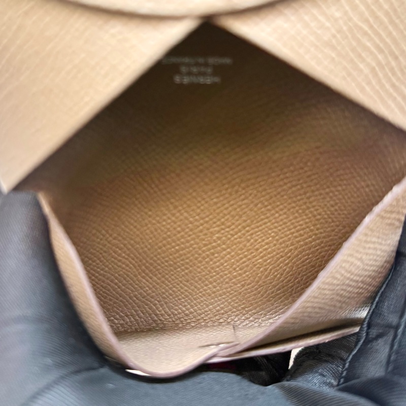 Hermes18大象灰Epsom皮Calvi Duo卡包-3