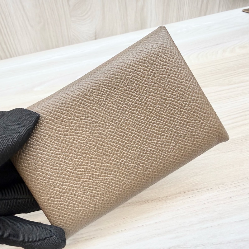 Hermes18大象灰Epsom皮Calvi Duo卡包-12