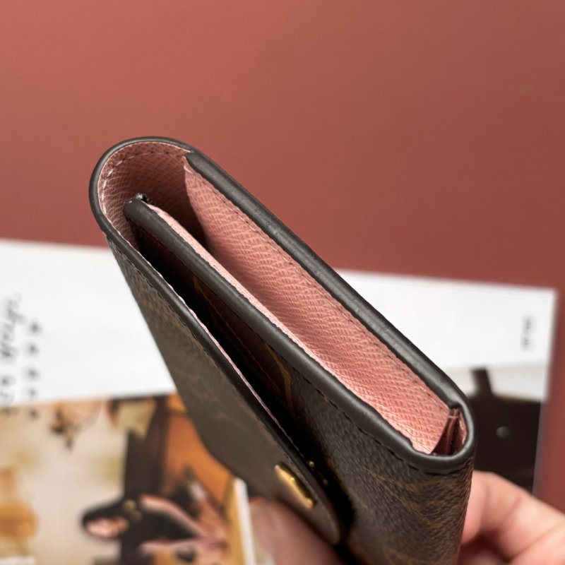 ::LOUIS VUITTON:: LV M62361 Rosalie 經典花紋內粉釦式卡片包 零錢包 小短夾-6