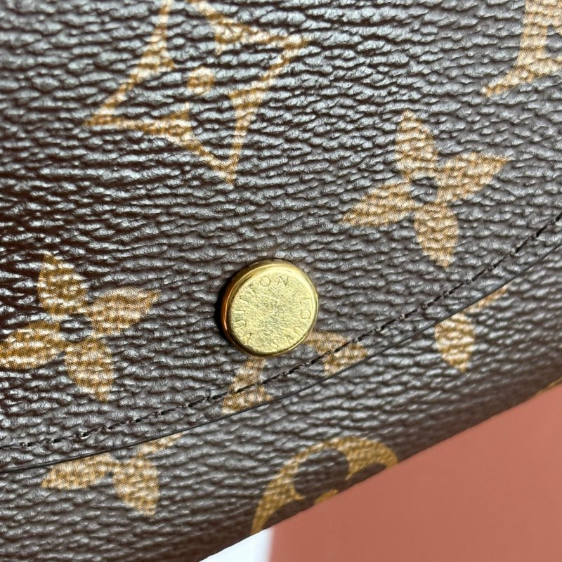 ::LOUIS VUITTON:: LV M62361 Rosalie 經典花紋內粉釦式卡片包 零錢包 小短夾-12