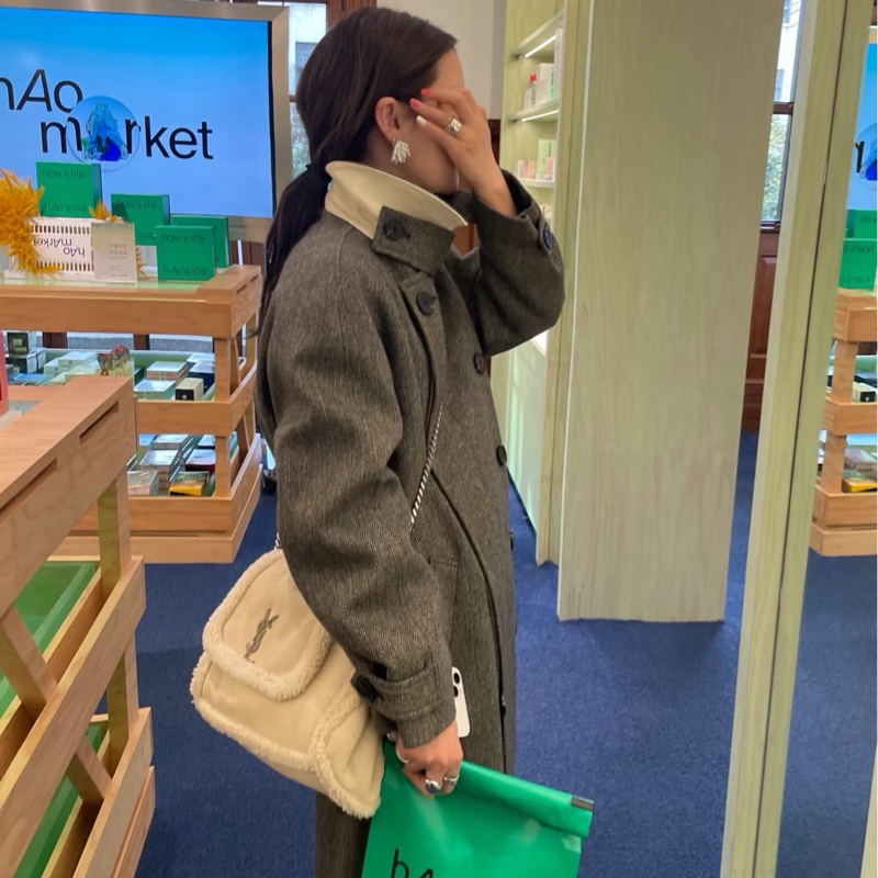 YSL 黑銀毛毛雙鏈翻蓋包🐑🐑🐑可可愛愛-2