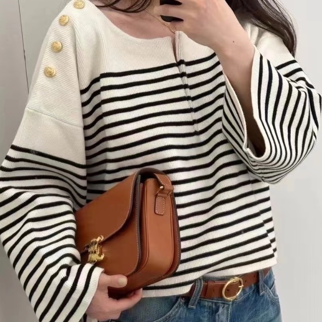 ❤️CELINE 條紋針織上衣 明星同款-2