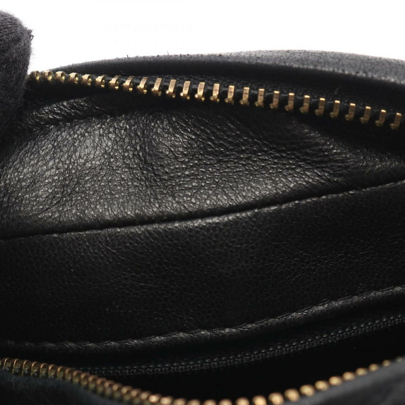 香奈兒 (CHANEL) 女款絎縫羊皮肩包/手提包,黑色-5