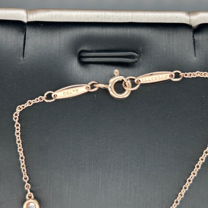 TIFFANY黃K愛心鑲鑽手鍊-2