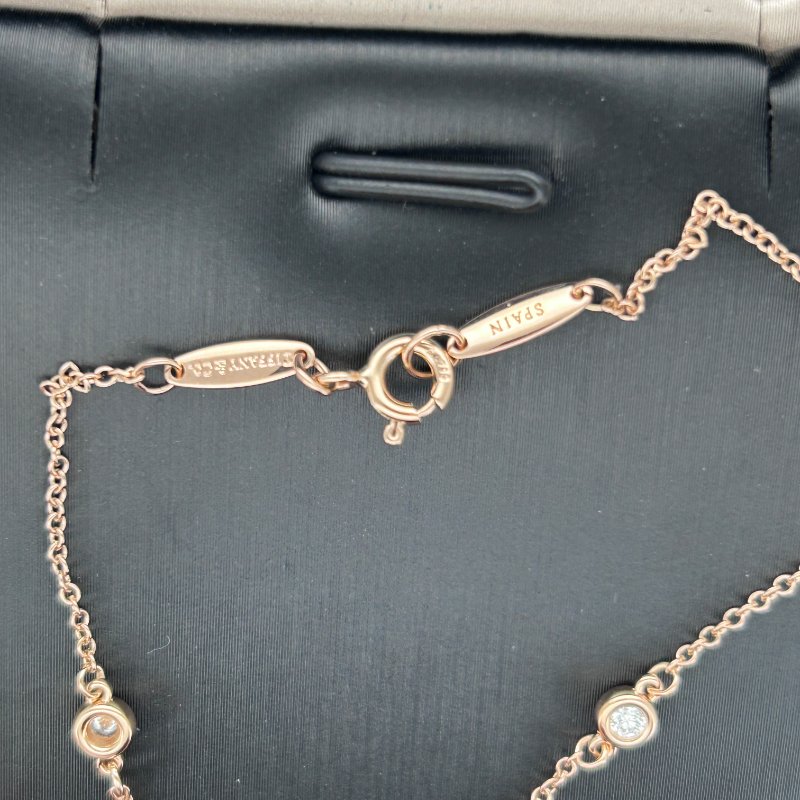 TIFFANY黃K愛心鑲鑽手鍊-3