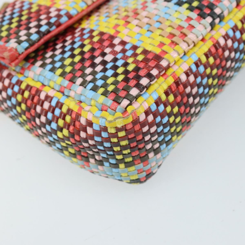 【日本直送】FENDI 鏈條迷你蜜蜂法國棍單肩包 皮革 多色 金色 正品 171168SAM-16