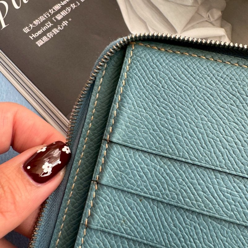 ✨出國超方便😍 莫蘭迪綠色拉鍊對開多功能包-14