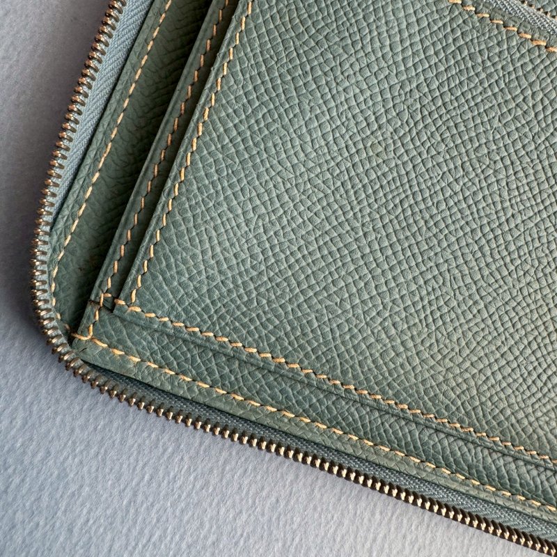 ✨出國超方便😍 莫蘭迪綠色拉鍊對開多功能包-22