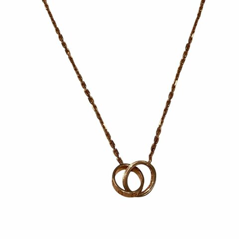 CARTIER B7013900 卡地亞 BABY LOVE DIAMOND NECKLACE 18K 項鍊 PG 鑽石