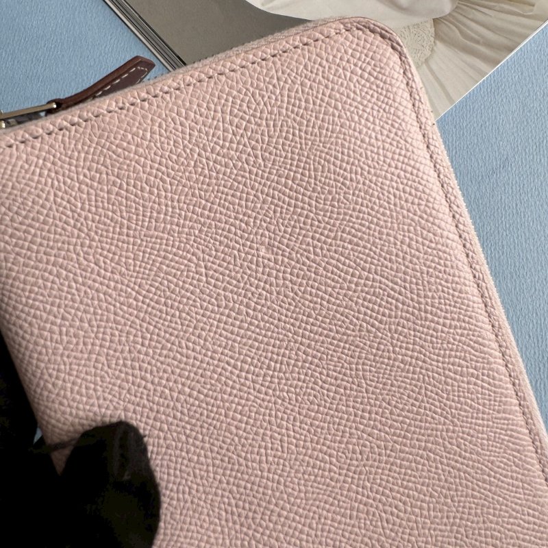 🤍97成新 仙女款 Hermes 裸粉色絲巾長夾(花花系列)-10