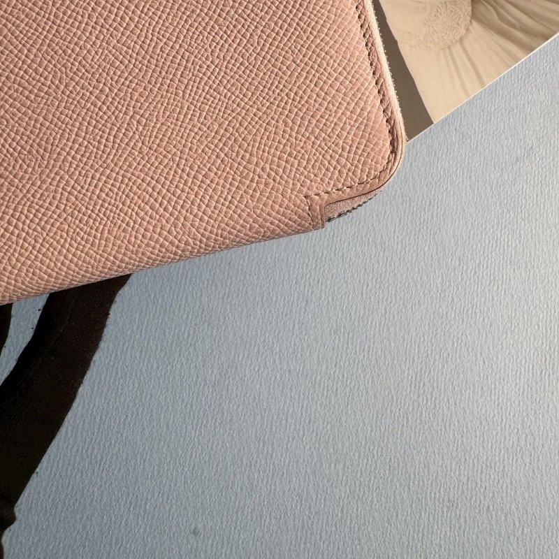 🤍97成新 仙女款 Hermes 裸粉色絲巾長夾(花花系列)-14