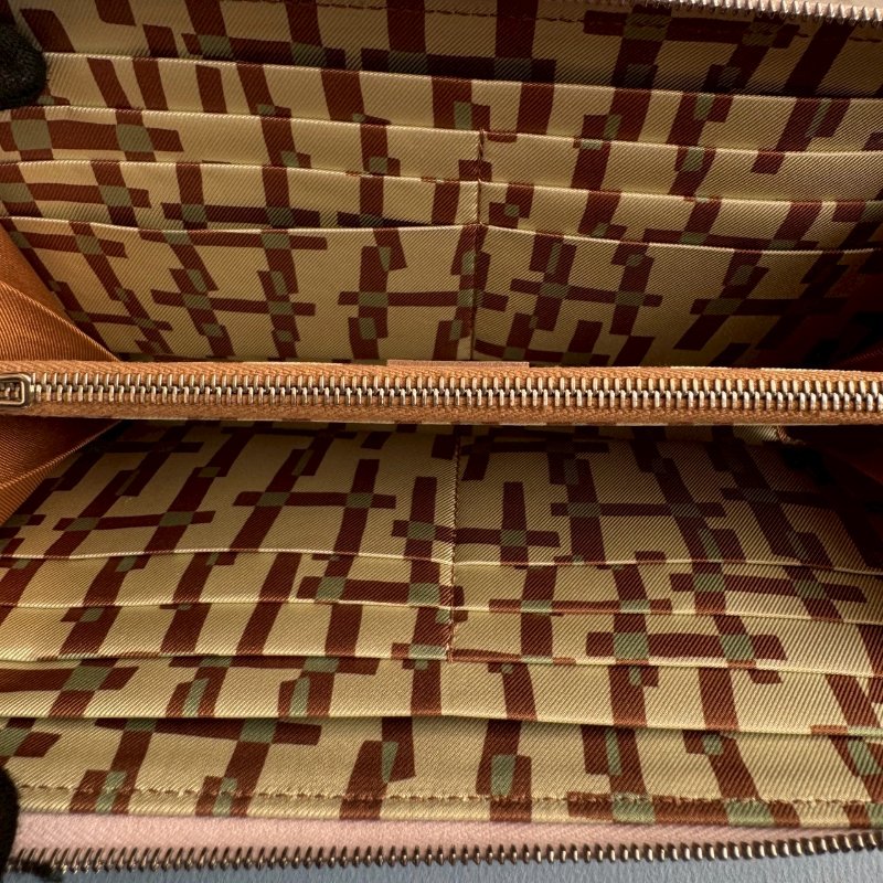 🤍97成新 仙女款 Hermes 裸粉色絲巾長夾(花花系列)-20