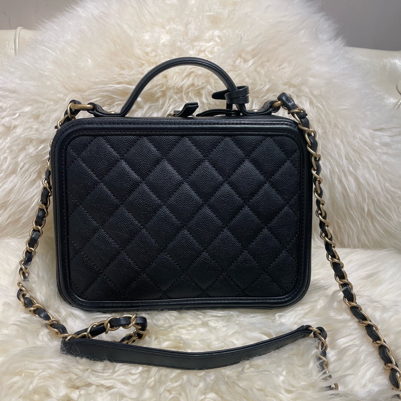 Chanel Vanity Case 21cm 黑色牛皮-1