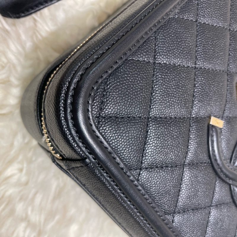 Chanel Vanity Case 21cm 黑色牛皮-2