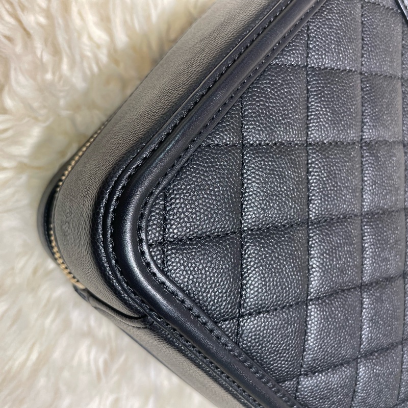 Chanel Vanity Case 21cm 黑色牛皮-4