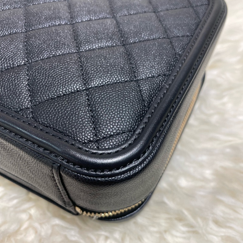 Chanel Vanity Case 21cm 黑色牛皮-5