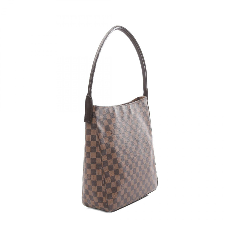 棕色 棋盤格帆布 Looping GM 肩背包【LOUIS VUITTON LV 路易威登】 N51144-1
