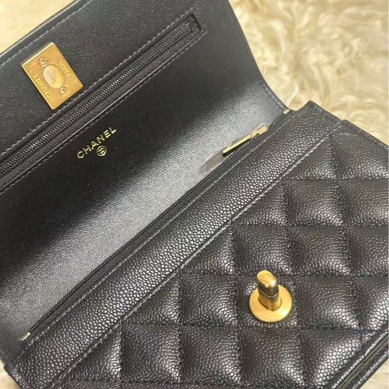 Chanel 24P黑金爱心调节扣WOC-3