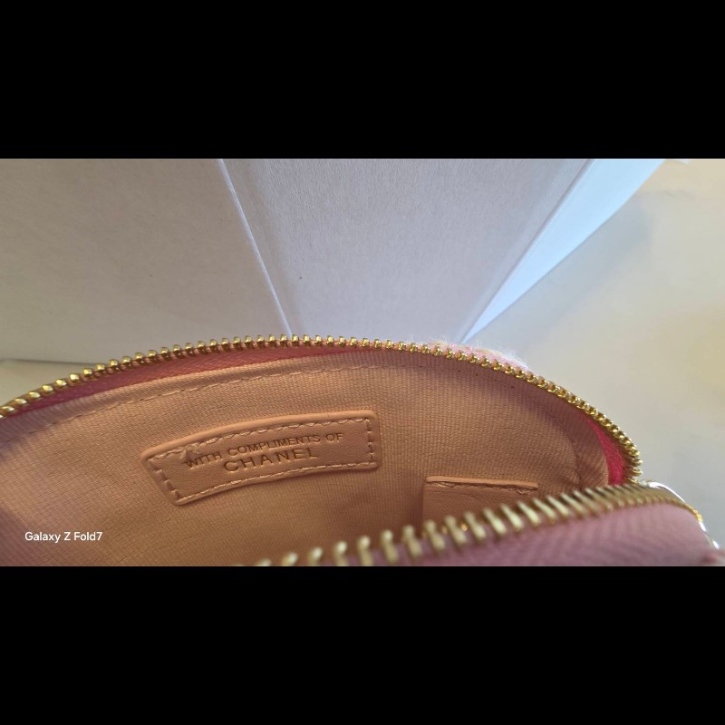 Chanel VIP千鳥格粉色貝殼包-12