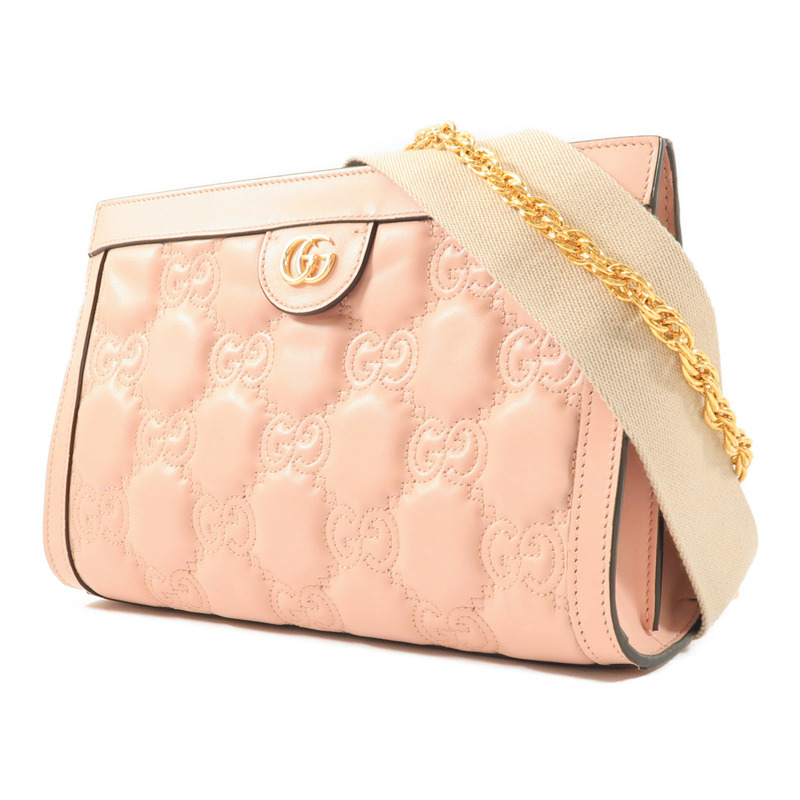 GUCCI 牛皮皮革GG Matelasse Small金扣肩背袋-2