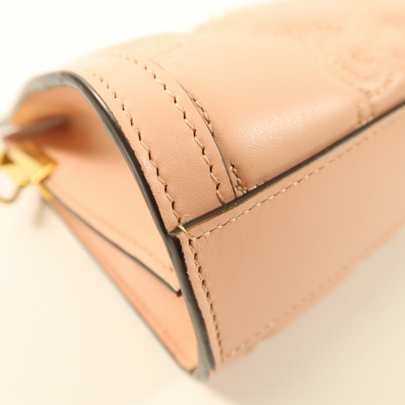 GUCCI 牛皮皮革GG Matelasse Small金扣肩背袋-12