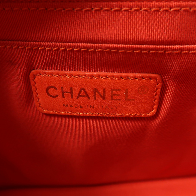 CHANEL 漆皮皮革Chain Shoulder金扣鏈帶肩背袋-5