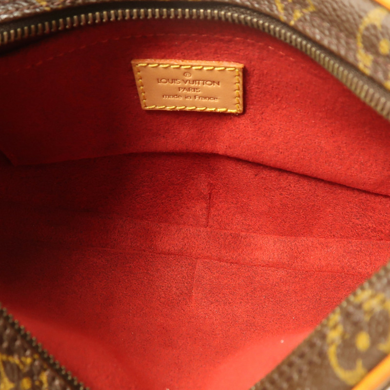 LOUIS VUITTON Monogram Pochette Croissant金扣肩背袋棕色-4