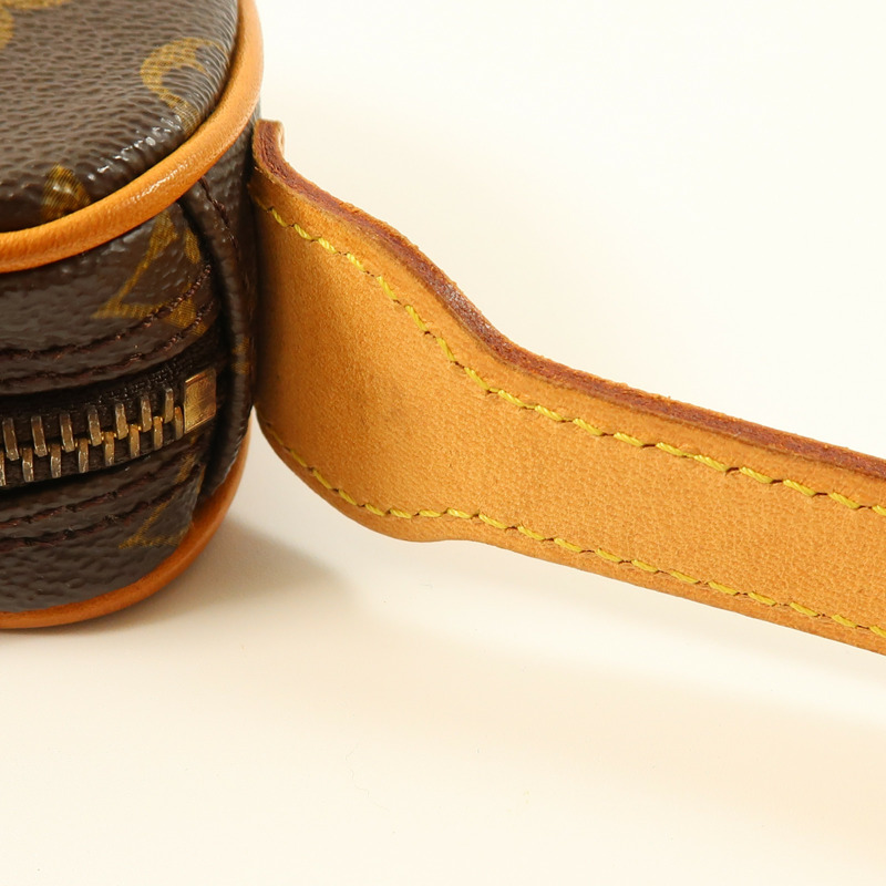 LOUIS VUITTON Monogram Pochette Croissant金扣肩背袋棕色-16