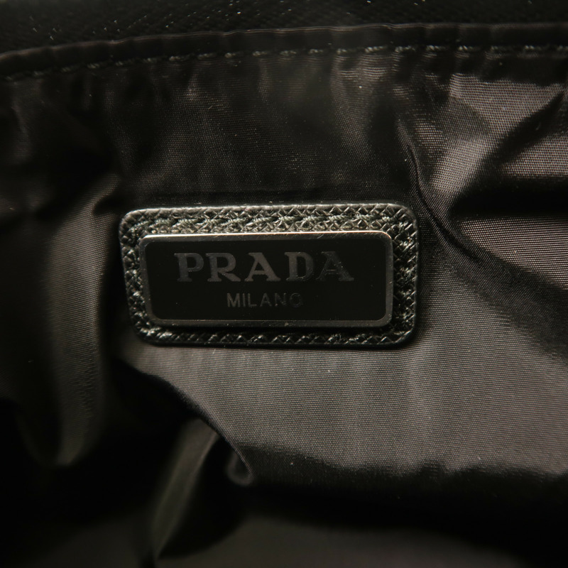 PRADA 尼龍Clutch銀扣手拿包-5