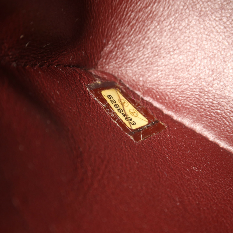 CHANEL 羊皮皮革Vintage Classic Mini Square 17金扣鏈帶肩背袋-7