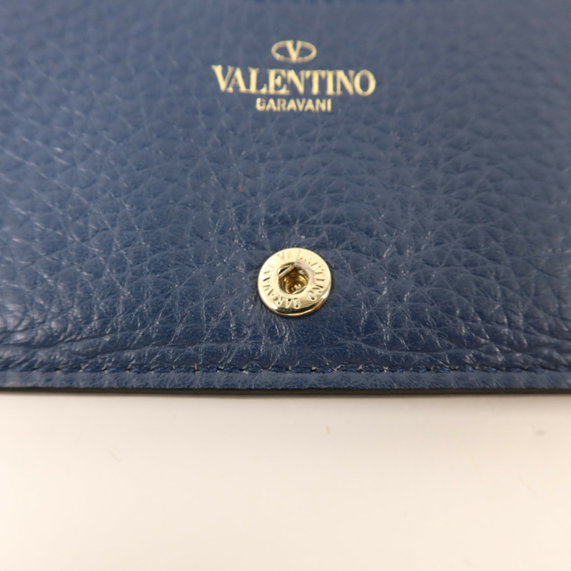Valentino 牛皮皮革Rockstud Wallet銀扣長錢包-8