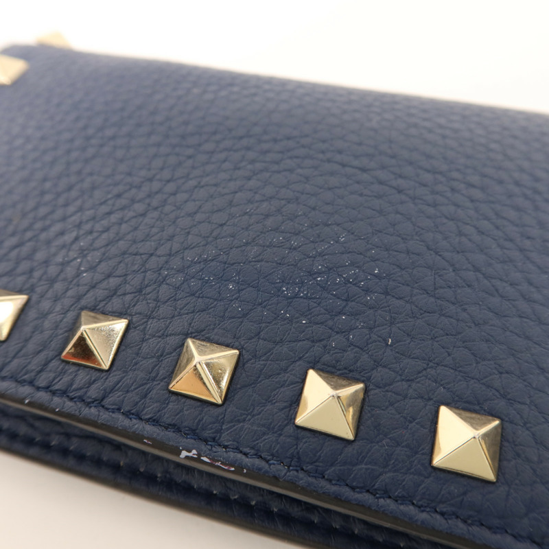 Valentino 牛皮皮革Rockstud Wallet銀扣長錢包-13