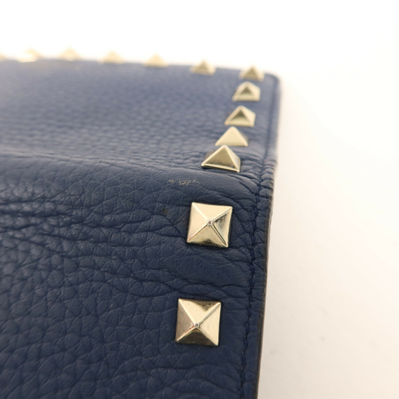 Valentino 牛皮皮革Rockstud Wallet銀扣長錢包-14