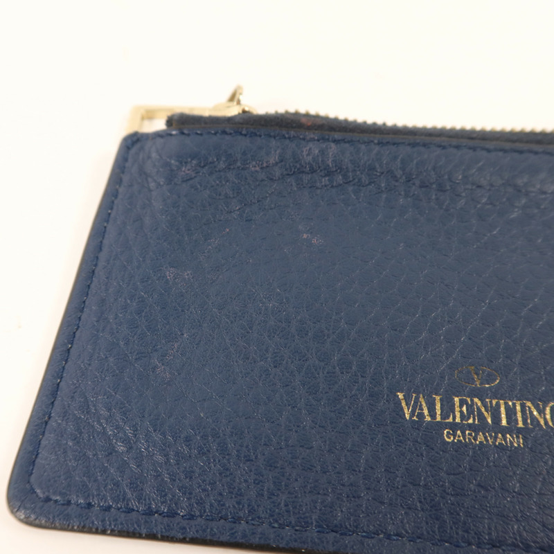 Valentino 牛皮皮革Rockstud Wallet銀扣長錢包-21