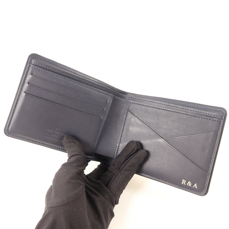 LOUIS VUITTON Damier Azur Bi-Fold Multiple Wallet錢包-4