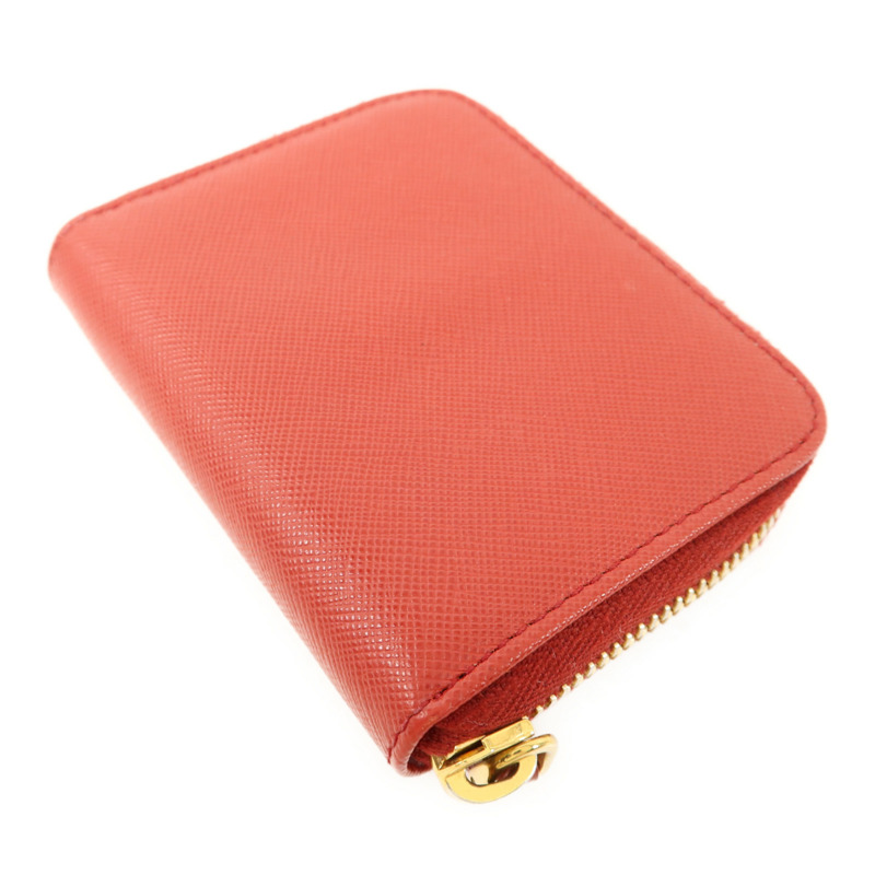 PRADA Saffiano皮革Zip Coin Case金扣零錢包-3