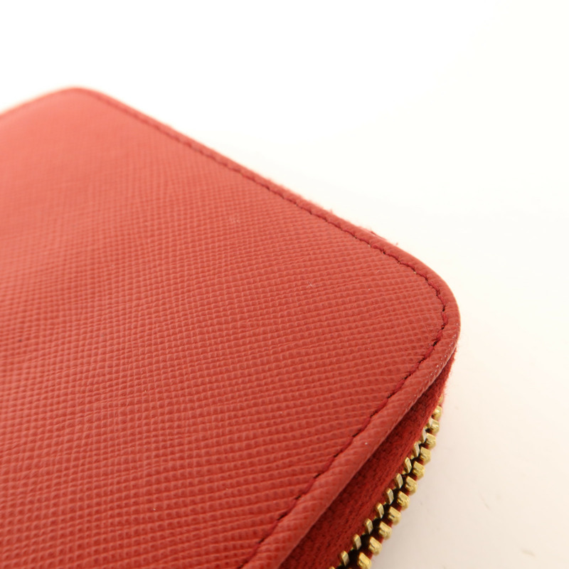 PRADA Saffiano皮革Zip Coin Case金扣零錢包-13