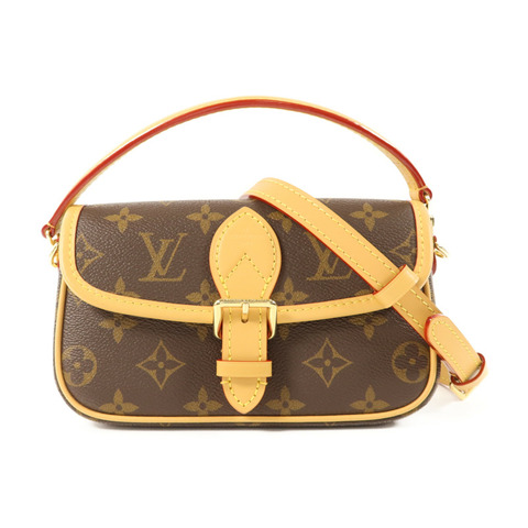 LOUIS VUITTON Monogram Nano Diane金扣手挽肩背兩用袋