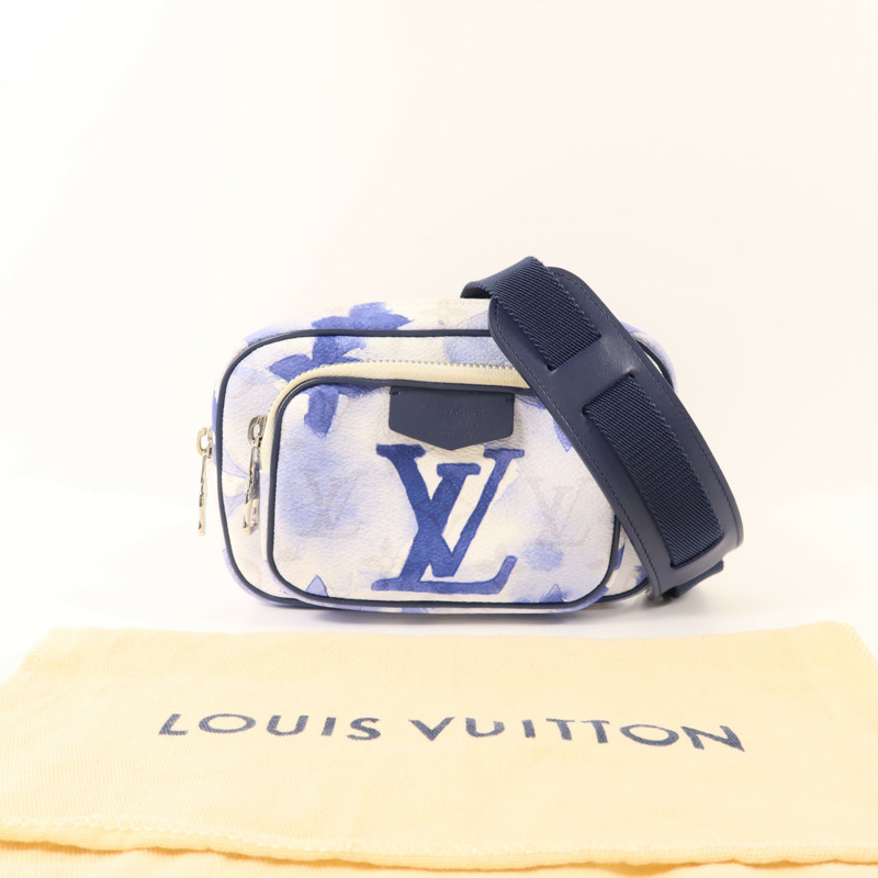 LOUIS VUITTON Monogram Watercolor Outdoor Pochette銀扣腰包/肩背袋-17