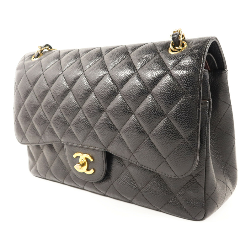 CHANEL 牛皮皮革Large Classic金扣鏈帶肩背袋-2