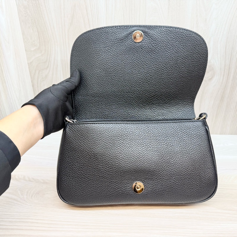 GUCCI黑色牛皮SOHO下蓋側背包536224-8