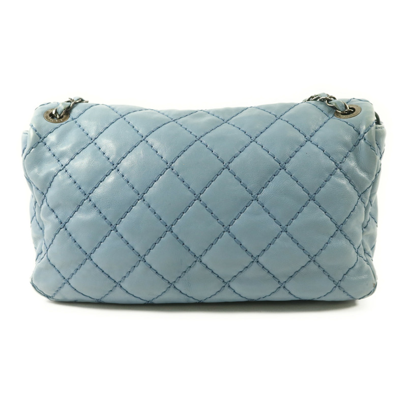 CHANEL 牛皮皮革Matelasse Chain Shoulder銀扣肩背袋-1